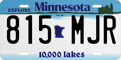 MN license plate 815MJR