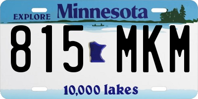 MN license plate 815MKM