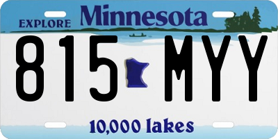 MN license plate 815MYY