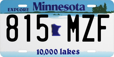 MN license plate 815MZF