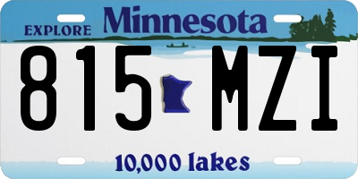 MN license plate 815MZI