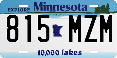 MN license plate 815MZM