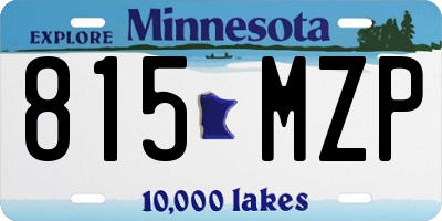 MN license plate 815MZP