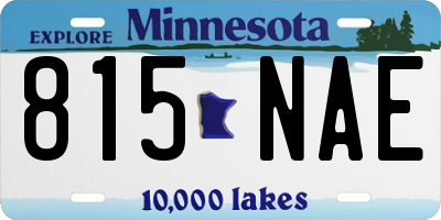 MN license plate 815NAE