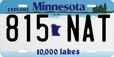 MN license plate 815NAT