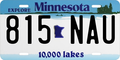MN license plate 815NAU