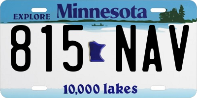 MN license plate 815NAV