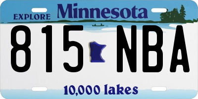 MN license plate 815NBA
