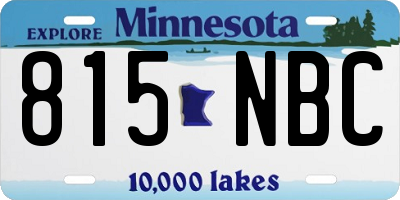 MN license plate 815NBC