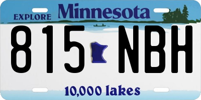 MN license plate 815NBH