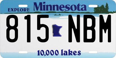 MN license plate 815NBM