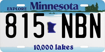 MN license plate 815NBN