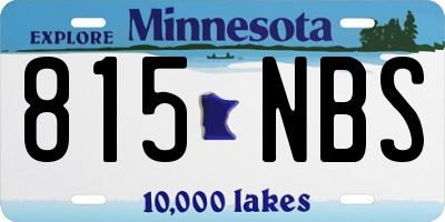 MN license plate 815NBS