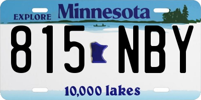 MN license plate 815NBY