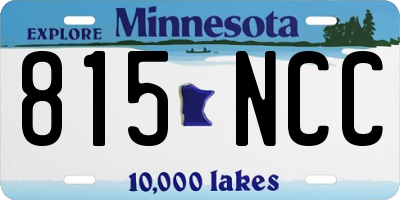 MN license plate 815NCC