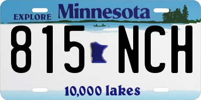 MN license plate 815NCH