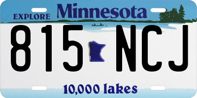MN license plate 815NCJ