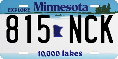MN license plate 815NCK