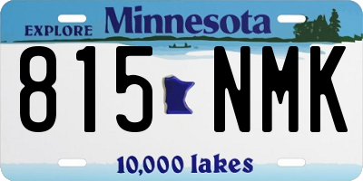 MN license plate 815NMK