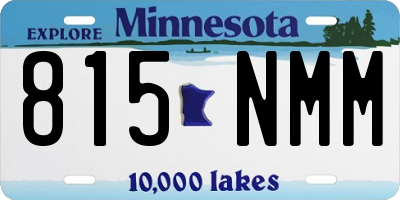 MN license plate 815NMM