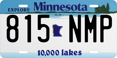 MN license plate 815NMP