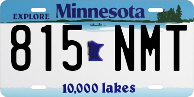 MN license plate 815NMT