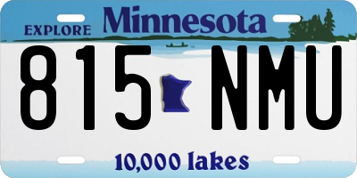 MN license plate 815NMU