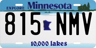 MN license plate 815NMV