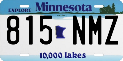 MN license plate 815NMZ