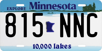 MN license plate 815NNC