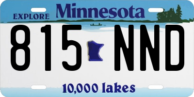 MN license plate 815NND