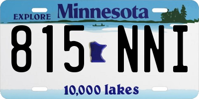 MN license plate 815NNI