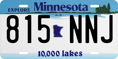 MN license plate 815NNJ