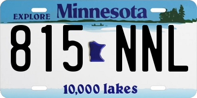 MN license plate 815NNL