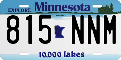 MN license plate 815NNM