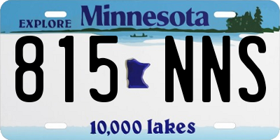 MN license plate 815NNS
