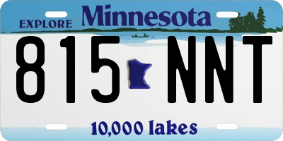 MN license plate 815NNT