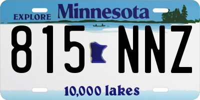 MN license plate 815NNZ