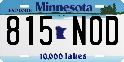 MN license plate 815NOD
