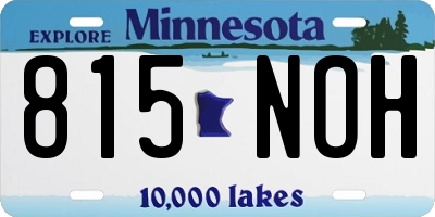 MN license plate 815NOH