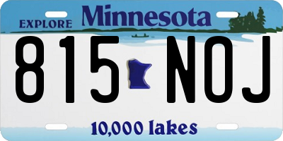 MN license plate 815NOJ
