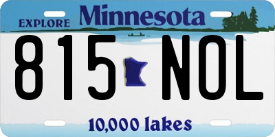 MN license plate 815NOL