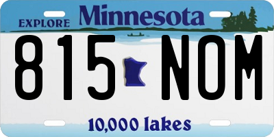MN license plate 815NOM