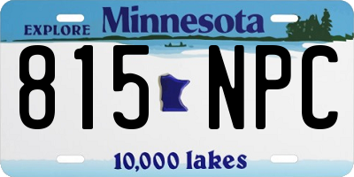 MN license plate 815NPC