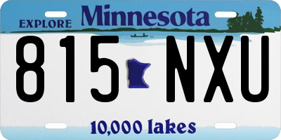 MN license plate 815NXU
