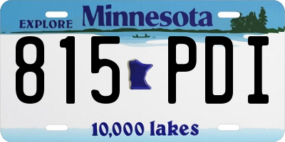 MN license plate 815PDI
