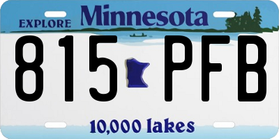 MN license plate 815PFB