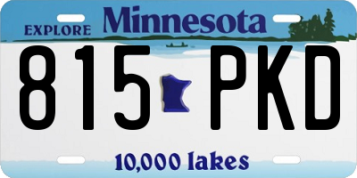 MN license plate 815PKD