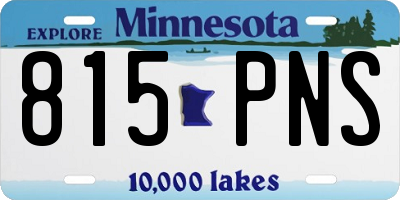 MN license plate 815PNS
