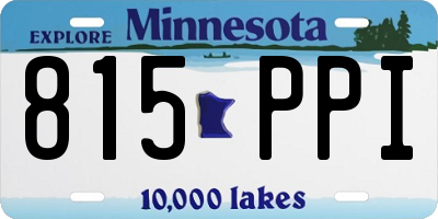 MN license plate 815PPI
